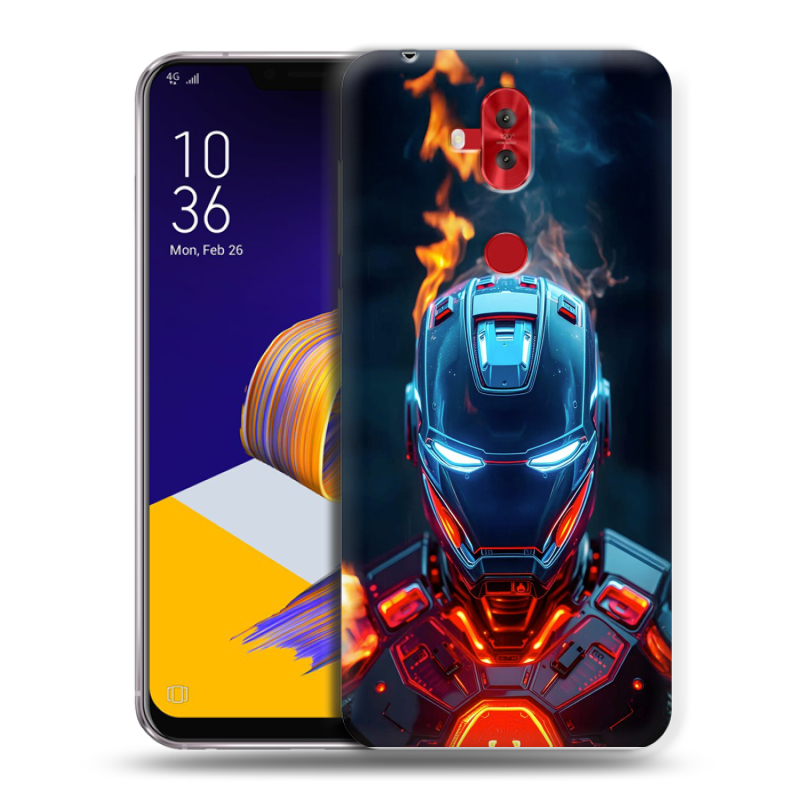 Пластиковый чехол на ASUS ZenFone 5 Lite с принтом IronMan Железный человек Пластиковый чехол на ASUS ZenFone 5 Lite с принтом IronMan Железный человек