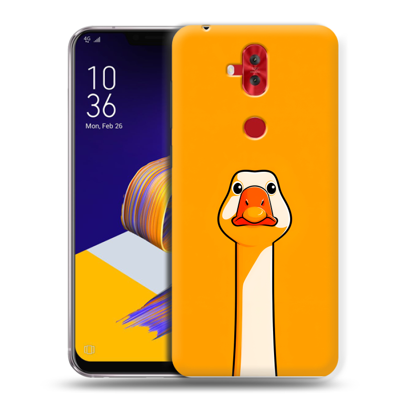 Пластиковый чехол на ASUS ZenFone 5 Lite с принтом Смешная утка Пластиковый чехол на ASUS ZenFone 5 Lite с принтом Смешная утка