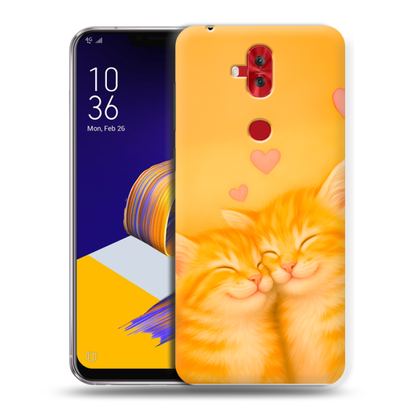 Пластиковый чехол на ASUS ZenFone 5 Lite с принтом Милые котята Пластиковый чехол на ASUS ZenFone 5 Lite с принтом Милые котята