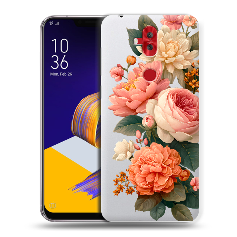 Пластиковый чехол на ASUS ZenFone 5 Lite с принтом цветы Пластиковый чехол на ASUS ZenFone 5 Lite с принтом цветы