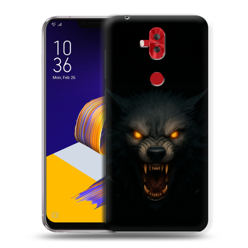 Силиконовый чехол на ASUS ZenFone 5 Lite с принтом Волк Силиконовый чехол на ASUS ZenFone 5 Lite с принтом Волк