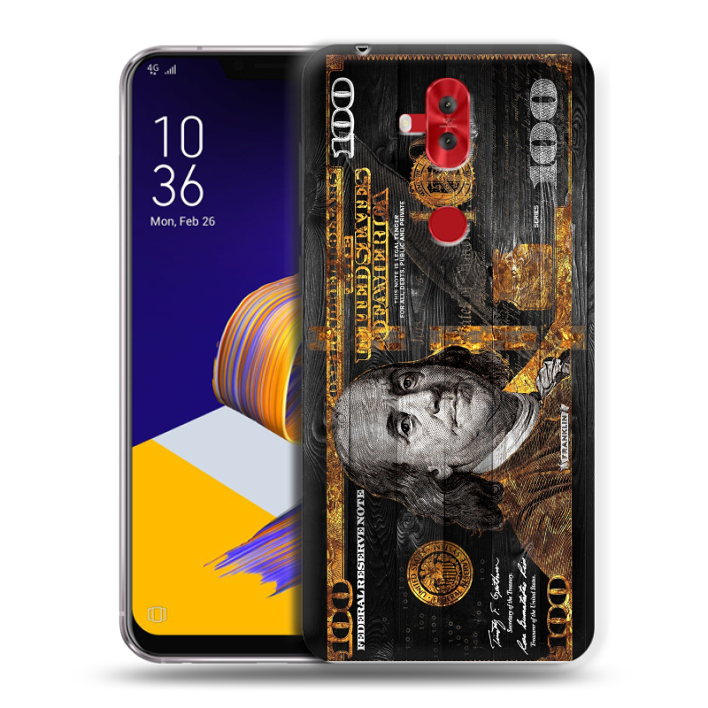 Пластиковый чехол на ASUS ZenFone 5 Lite с принтом Доллар деньги Пластиковый чехол на ASUS ZenFone 5 Lite с принтом Доллар деньги
