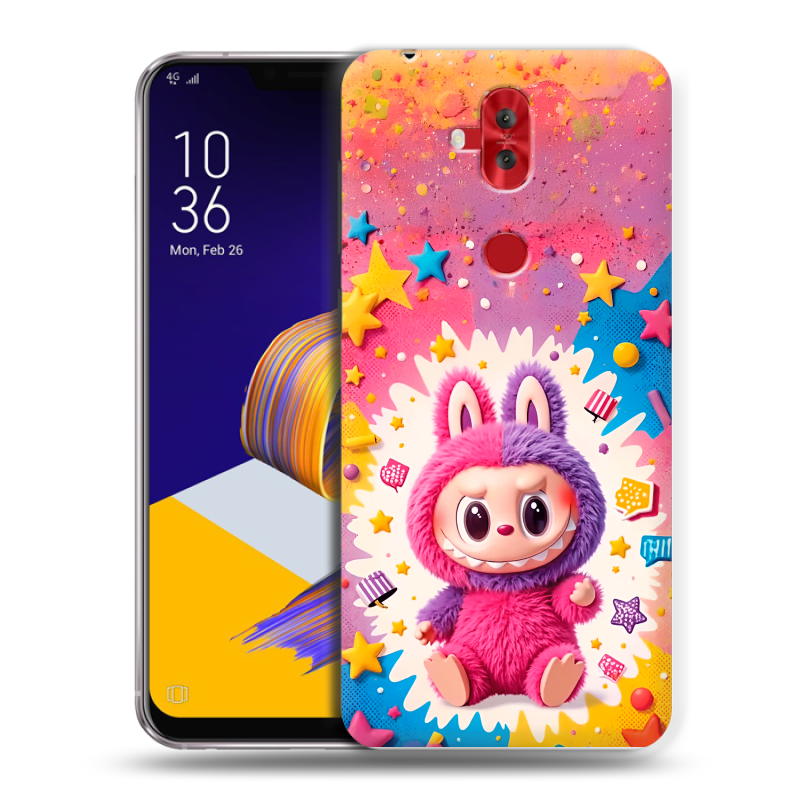 Силиконовый чехол на ASUS ZenFone 5 Lite с принтом Labubu Лабубу Силиконовый чехол на ASUS ZenFone 5 Lite с принтом Labubu Лабубу