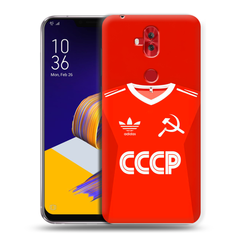 Пластиковый чехол на ASUS ZenFone 5 Lite с принтом Флаг Герб СССР Пластиковый чехол на ASUS ZenFone 5 Lite с принтом Флаг Герб СССР