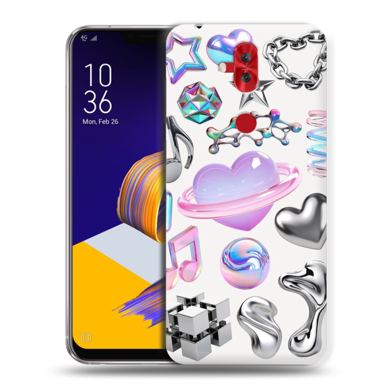Силиконовый чехол на ASUS ZenFone 5 Lite с принтом Y2K Силиконовый чехол на ASUS ZenFone 5 Lite с принтом Y2K