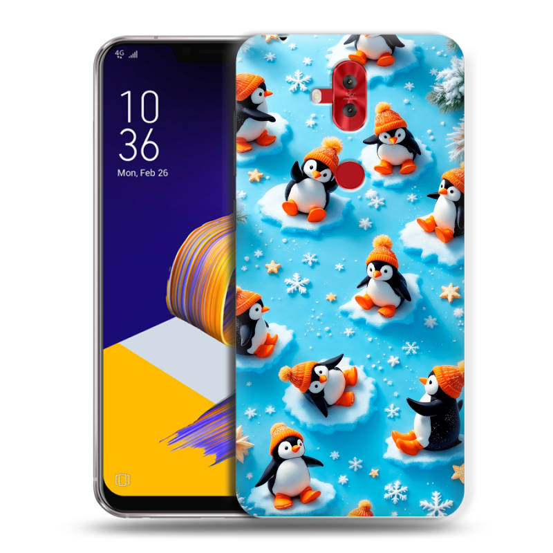 Пластиковый чехол на ASUS ZenFone 5 Lite с принтом Новый год Пластиковый чехол на ASUS ZenFone 5 Lite с принтом Новый год