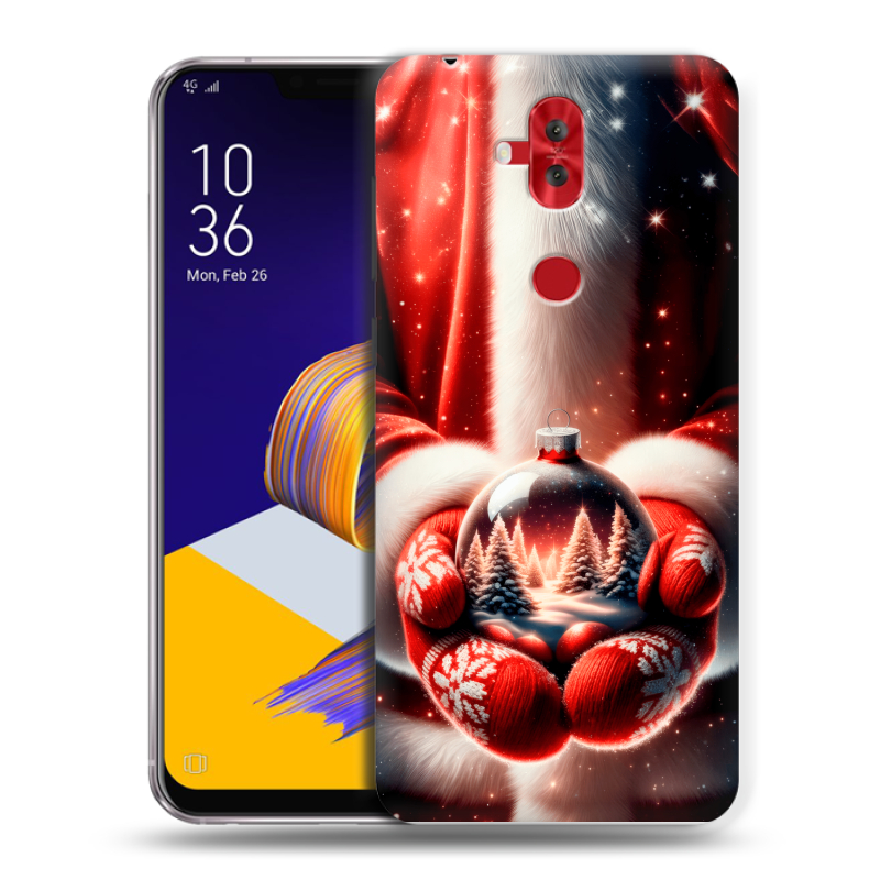 Силиконовый чехол на ASUS ZenFone 5 Lite с принтом Новый год Силиконовый чехол на ASUS ZenFone 5 Lite с принтом Новый год