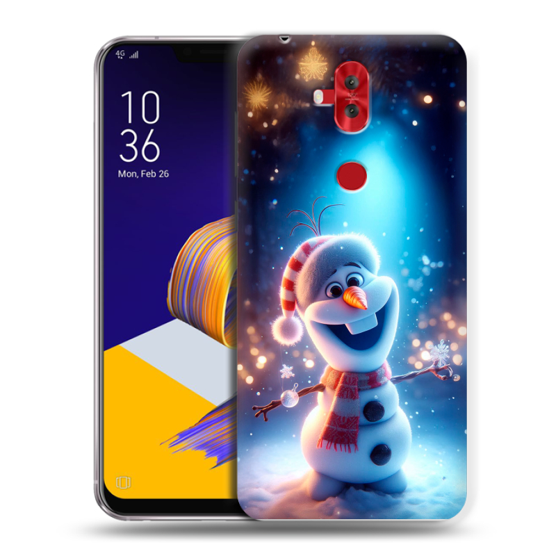 Пластиковый чехол на ASUS ZenFone 5 Lite с принтом Новый год Пластиковый чехол на ASUS ZenFone 5 Lite с принтом Новый год