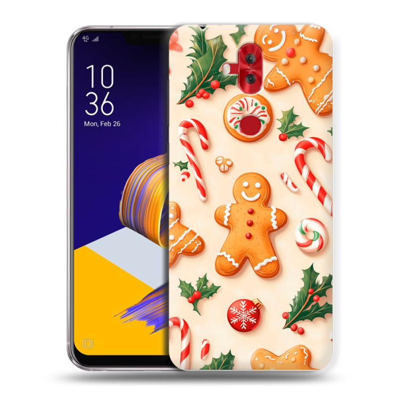 Пластиковый чехол на ASUS ZenFone 5 Lite с принтом Новый год Пластиковый чехол на ASUS ZenFone 5 Lite с принтом Новый год