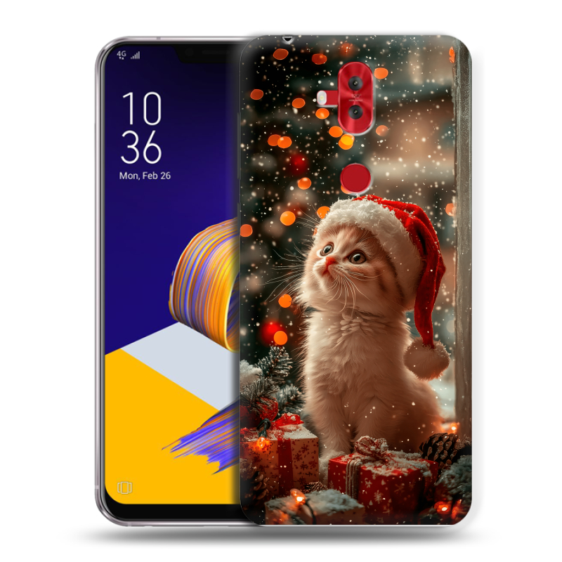 Силиконовый чехол на ASUS ZenFone 5 Lite с принтом Новый год Силиконовый чехол на ASUS ZenFone 5 Lite с принтом Новый год