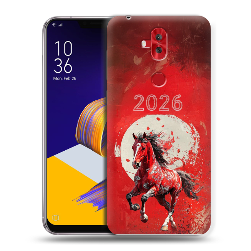 Пластиковый чехол на ASUS ZenFone 5 Lite с принтом Новый год Пластиковый чехол на ASUS ZenFone 5 Lite с принтом Новый год