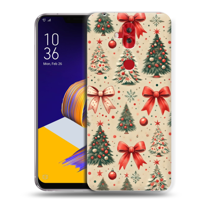 Пластиковый чехол на ASUS ZenFone 5 Lite с принтом Новый год Пластиковый чехол на ASUS ZenFone 5 Lite с принтом Новый год