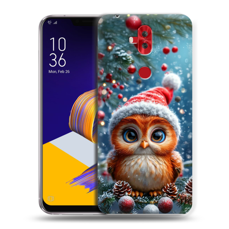 Пластиковый чехол на ASUS ZenFone 5 Lite с принтом Новый год Пластиковый чехол на ASUS ZenFone 5 Lite с принтом Новый год