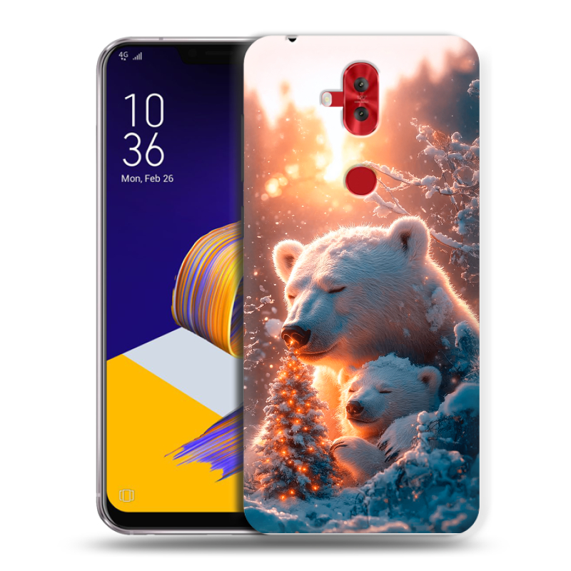 Силиконовый чехол на ASUS ZenFone 5 Lite с принтом Новый год Силиконовый чехол на ASUS ZenFone 5 Lite с принтом Новый год