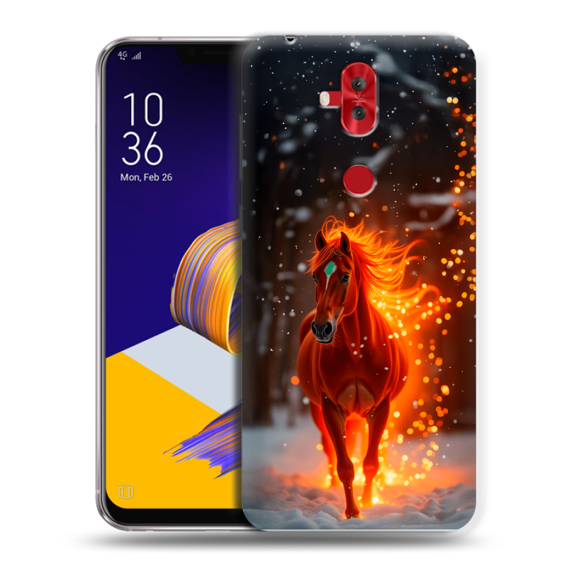 Силиконовый чехол на ASUS ZenFone 5 Lite с принтом Новый год Силиконовый чехол на ASUS ZenFone 5 Lite с принтом Новый год