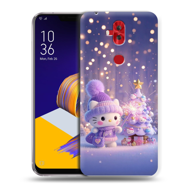 Силиконовый чехол на ASUS ZenFone 5 Lite с принтом Новый год Силиконовый чехол на ASUS ZenFone 5 Lite с принтом Новый год