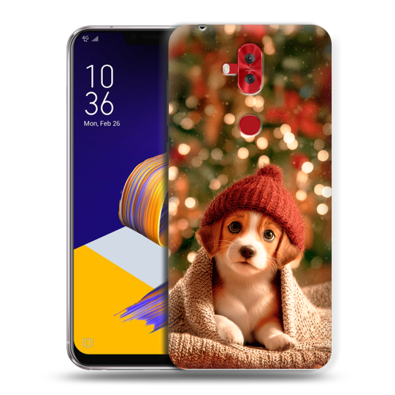 Силиконовый чехол на ASUS ZenFone 5 Lite с принтом Новый год Силиконовый чехол на ASUS ZenFone 5 Lite с принтом Новый год