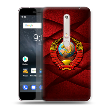 Пластиковый чехол на Nokia 6.1 с принтом Герб СССР Пластиковый чехол на Nokia 6.1 с принтом Герб СССР