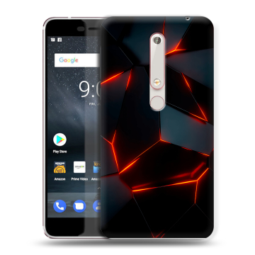 Пластиковый чехол на Nokia 6.1 с принтом Яркие абстракции Пластиковый чехол на Nokia 6.1 с принтом Яркие абстракции