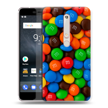 Пластиковый чехол на Nokia 6.1 с принтом Конфеты Пластиковый чехол на Nokia 6.1 с принтом Конфеты
