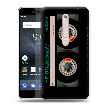 Пластиковый чехол на Nokia 6.1 с принтом Кассета Пластиковый чехол на Nokia 6.1 с принтом Кассета