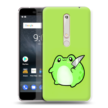 Пластиковый чехол на Nokia 6.1 с принтом Лягушенок Пластиковый чехол на Nokia 6.1 с принтом Лягушенок