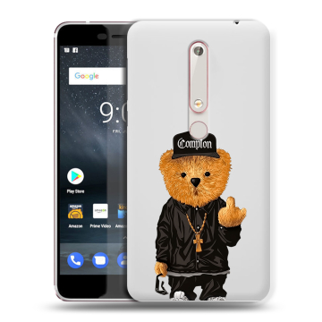 Пластиковый чехол на Nokia 6.1 с принтом Мишка Пластиковый чехол на Nokia 6.1 с принтом Мишка
