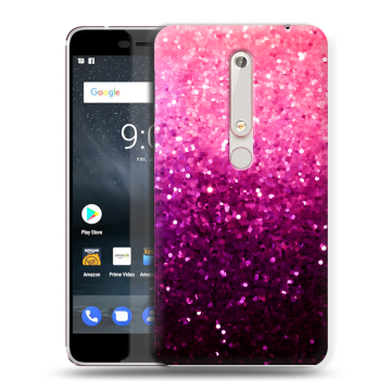 Пластиковый чехол на Nokia 6.1 с принтом Блестки