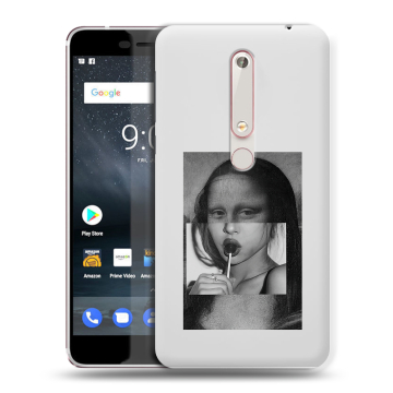 Пластиковый чехол на Nokia 6.1 с принтом Мона Лиза Пластиковый чехол на Nokia 6.1 с принтом Мона Лиза