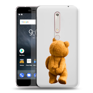 Пластиковый чехол на Nokia 6.1 с принтом Медведь Пластиковый чехол на Nokia 6.1 с принтом Медведь