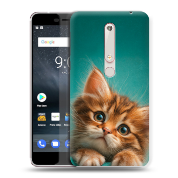 Пластиковый чехол на Nokia 6.1 с принтом котенок Пластиковый чехол на Nokia 6.1 с принтом котенок