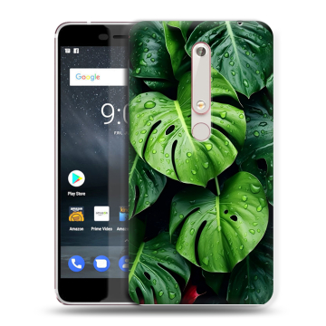 Пластиковый чехол на Nokia 6.1 с принтом Листья Пластиковый чехол на Nokia 6.1 с принтом Листья