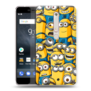 Пластиковый чехол на Nokia 6.1 с принтом Миньоны Пластиковый чехол на Nokia 6.1 с принтом Миньоны