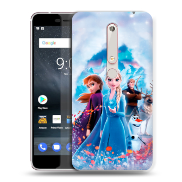 Пластиковый чехол на Nokia 6.1 с принтом Холодное сердце Frozen Пластиковый чехол на Nokia 6.1 с принтом Холодное сердце Frozen