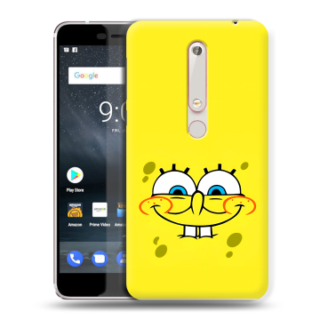 Пластиковый чехол на Nokia 6.1 с принтом спанчбоб спанч боб Пластиковый чехол на Nokia 6.1 с принтом спанчбоб спанч боб