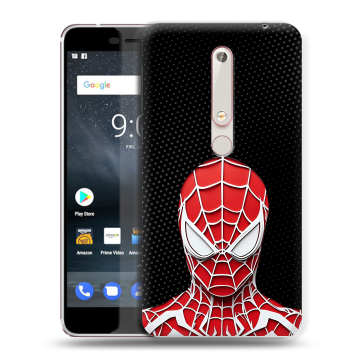 Пластиковый чехол на Nokia 6.1 с принтом человек паук spiderman Пластиковый чехол на Nokia 6.1 с принтом человек паук spiderman