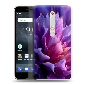 Пластиковый чехол на Nokia 6.1 с принтом женский цветы Пластиковый чехол на Nokia 6.1 с принтом женский цветы