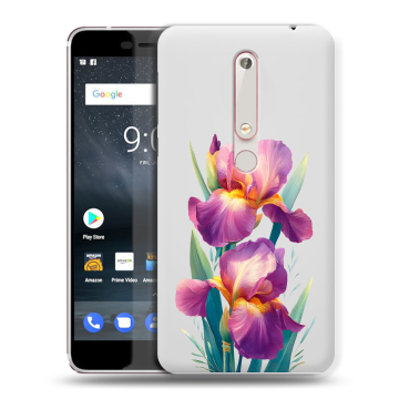 Пластиковый чехол на Nokia 6.1 с принтом Цветы орхидеи