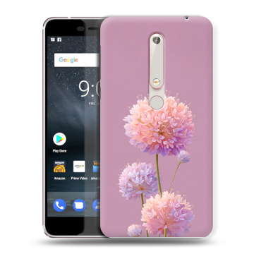 Пластиковый чехол на Nokia 6.1 с принтом Цветы