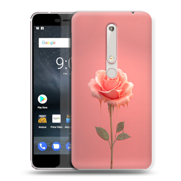 Пластиковый чехол на Nokia 6.1 с принтом Розовая роза