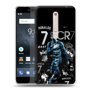 Пластиковый чехол на Nokia 6.1 с принтом Реал Роналдо Пластиковый чехол на Nokia 6.1 с принтом Реал Роналдо