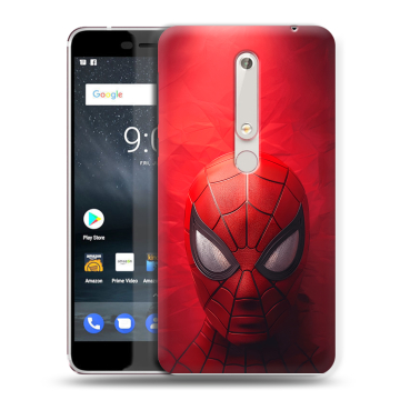 Пластиковый чехол на Nokia 6.1 с принтом Spiderman Человек паук Пластиковый чехол на Nokia 6.1 с принтом Spiderman Человек паук