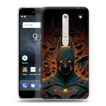 Пластиковый чехол на Nokia 6.1 с принтом Batman Бэтмен