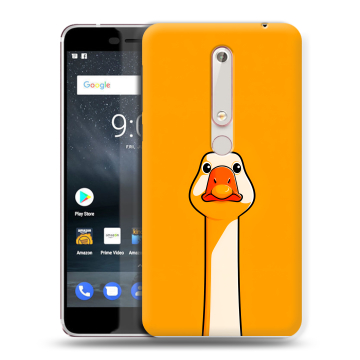 Пластиковый чехол на Nokia 6.1 с принтом Смешная утка