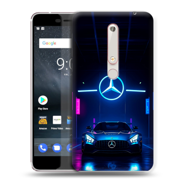 Пластиковый чехол на Nokia 6.1 с принтом Mercedes Мерседес Пластиковый чехол на Nokia 6.1 с принтом Mercedes Мерседес