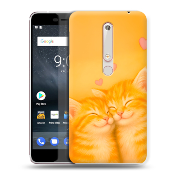 Пластиковый чехол на Nokia 6.1 с принтом Милые котята Пластиковый чехол на Nokia 6.1 с принтом Милые котята