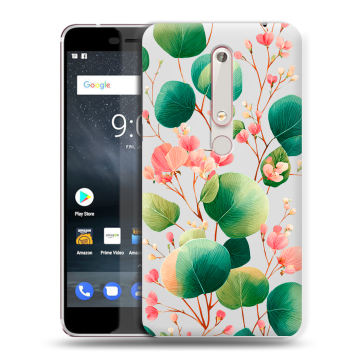 Пластиковый чехол на Nokia 6.1 с принтом женский