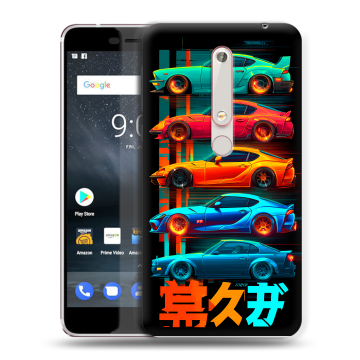 Пластиковый чехол на Nokia 6.1 с принтом машины тачки