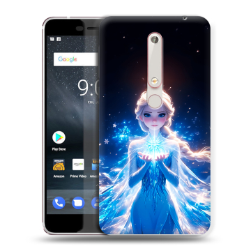 Пластиковый чехол на Nokia 6.1 с принтом Холодное сердце Frozen Пластиковый чехол на Nokia 6.1 с принтом Холодное сердце Frozen