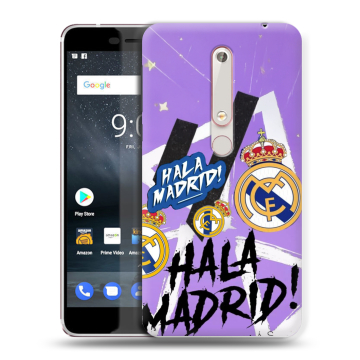 Пластиковый чехол на Nokia 6.1 с принтом Real Madrid Реал Мадрид Пластиковый чехол на Nokia 6.1 с принтом Real Madrid Реал Мадрид